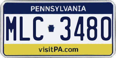 PA license plate MLC3480