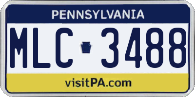 PA license plate MLC3488