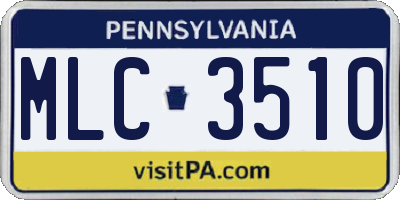 PA license plate MLC3510