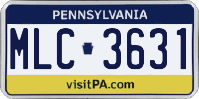 PA license plate MLC3631