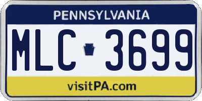 PA license plate MLC3699