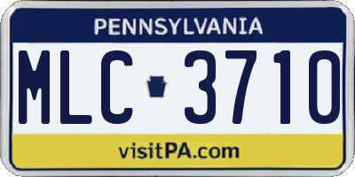 PA license plate MLC3710