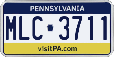 PA license plate MLC3711