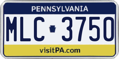 PA license plate MLC3750