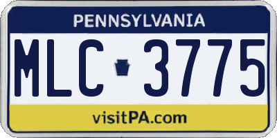PA license plate MLC3775