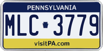 PA license plate MLC3779