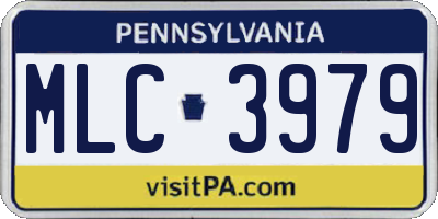 PA license plate MLC3979