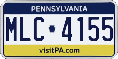 PA license plate MLC4155