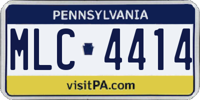 PA license plate MLC4414