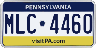 PA license plate MLC4460