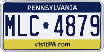 PA license plate MLC4879