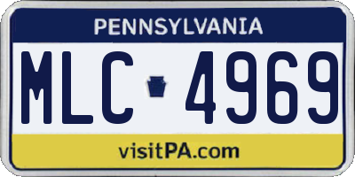 PA license plate MLC4969