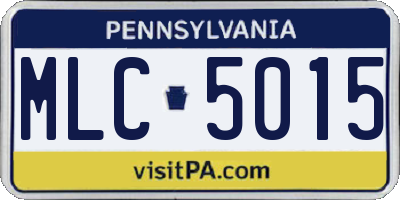 PA license plate MLC5015