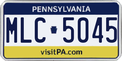 PA license plate MLC5045