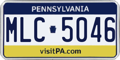 PA license plate MLC5046