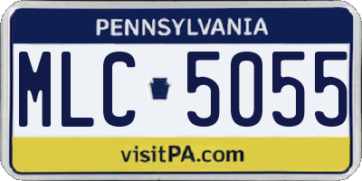 PA license plate MLC5055