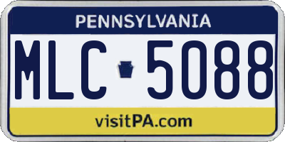 PA license plate MLC5088