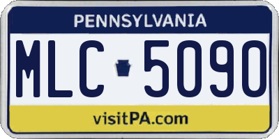 PA license plate MLC5090