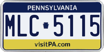 PA license plate MLC5115