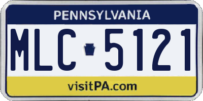 PA license plate MLC5121