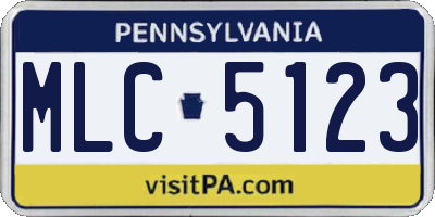 PA license plate MLC5123