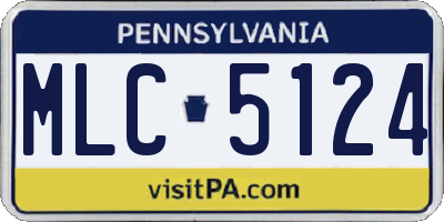 PA license plate MLC5124