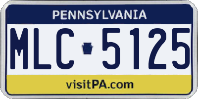 PA license plate MLC5125