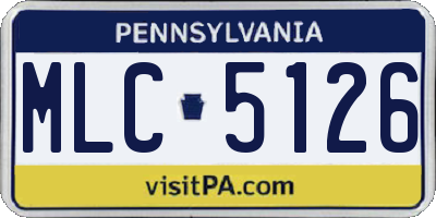 PA license plate MLC5126