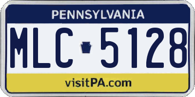 PA license plate MLC5128