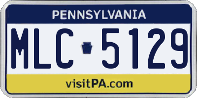 PA license plate MLC5129