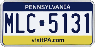 PA license plate MLC5131