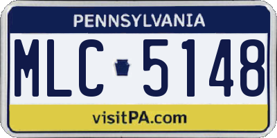 PA license plate MLC5148
