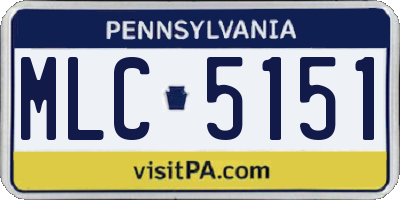 PA license plate MLC5151