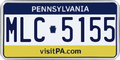 PA license plate MLC5155