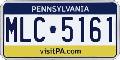 PA license plate MLC5161