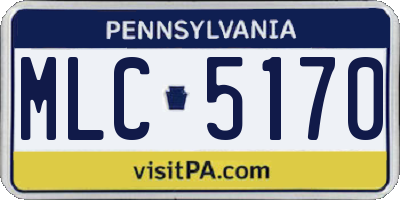 PA license plate MLC5170