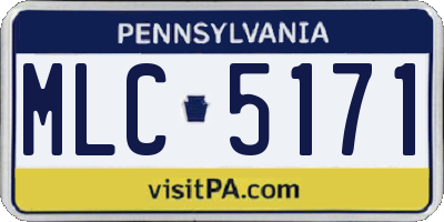 PA license plate MLC5171