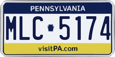PA license plate MLC5174
