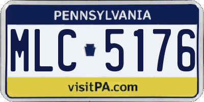 PA license plate MLC5176