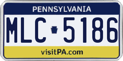 PA license plate MLC5186
