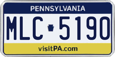 PA license plate MLC5190