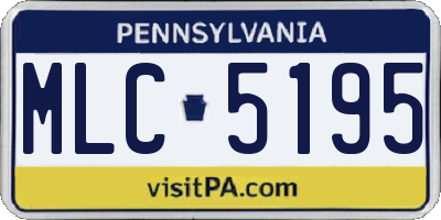 PA license plate MLC5195
