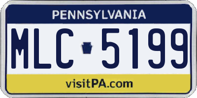 PA license plate MLC5199