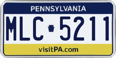 PA license plate MLC5211