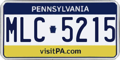 PA license plate MLC5215