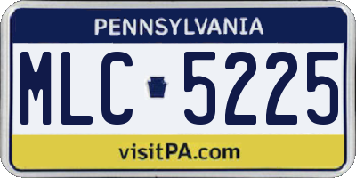 PA license plate MLC5225
