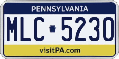 PA license plate MLC5230