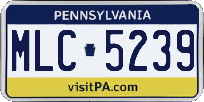 PA license plate MLC5239