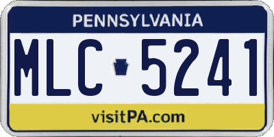 PA license plate MLC5241