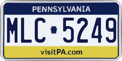 PA license plate MLC5249